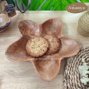 Artisan Teak Wood Star Serving Plate