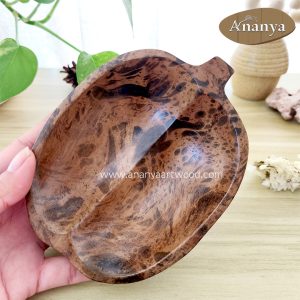 Alternative view of Artisan Teak Wood Apple Serving Plate