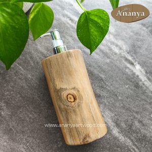 Alternative view of Handcrafted Teak Wood Soap Dispenser
