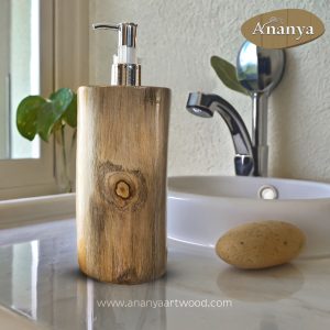 Handcrafted Teak Wood Soap Dispenser
